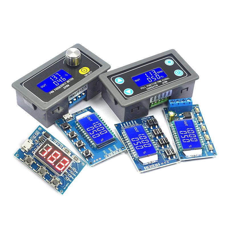 Adjustable Digital Display PWM Signal Generator Module, 1/2/3 Channel, kHz Frequency Square/Rectangular Wave