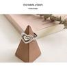 Yinruitai s925 Argent Sterling Cœur Creux Empilables Tendance Coréenne Bagues de Couple pour Femmes
