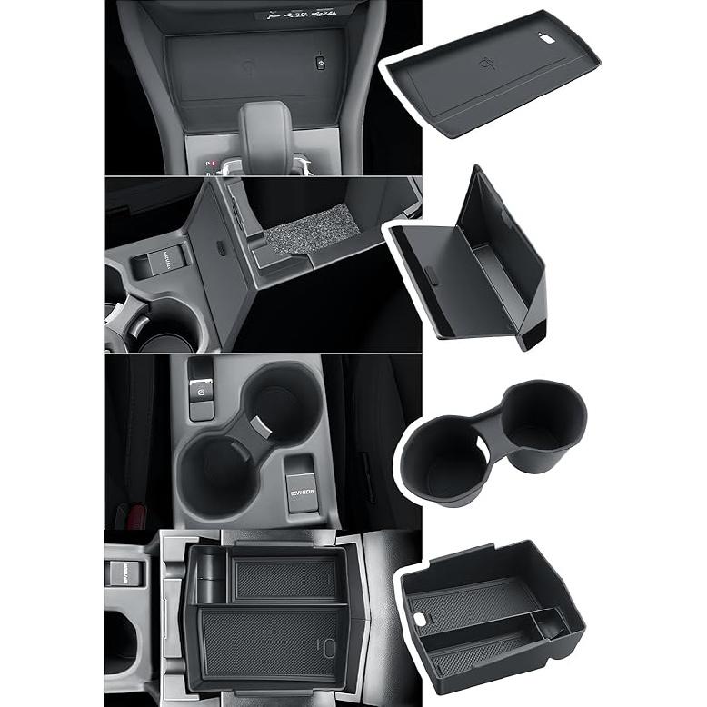 BIBIBO For 2025 Subaru Forester Center Console Organizer 2025 2026 Subaru Forester Console Armrest Tray+Cup Holder +Wireless Charging Mat 2025