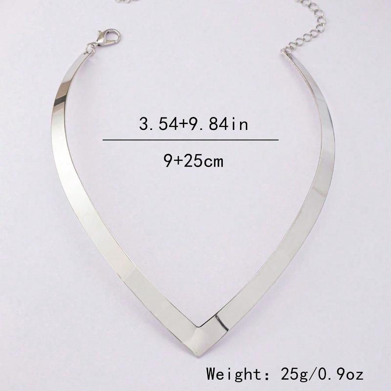 1pc Asymmetrical Geometric & Vintage & Exaggerated & Personalized & Fashionable & High-End Collar Necklace, European And American Style