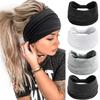 Women's Solid Color Elastic Yoga Headband - Wide, Sweat-Absorbing Sport Macaron Design