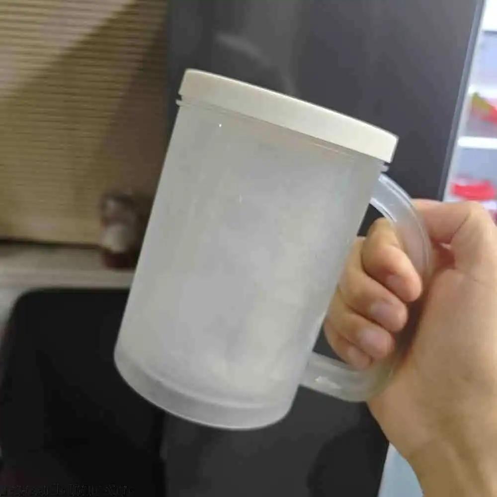 Tasse à Glace Double Couche Congélation Rapide Tasse à Bière Verres Transparents Sans Fuite Sans Dilution pour l'Été Chaud Maison
