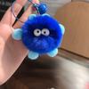 Cute Rex Rabbit Hair Small Briquettes Car Keychain Pendant Korean Internet Celebrity Plush Book Bag Pendant Gift