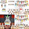 Adorable Cat Theme Birthday Party Decoration Set With Colorful Banners And Cake Toppers