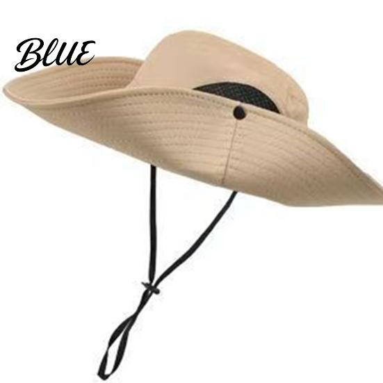 Adjustable Head Circumference Hat Unisex Sun Hat Breathable Wide Brim Fishing Outdoor Quick Dry Cap UV Protection for Men Women Hiking Traveling