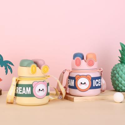 316 Stainless Steel Children's Thermos Large-capacity Cartoon Double Drinking Cups with Straps Outdoor Portable Sports Pot