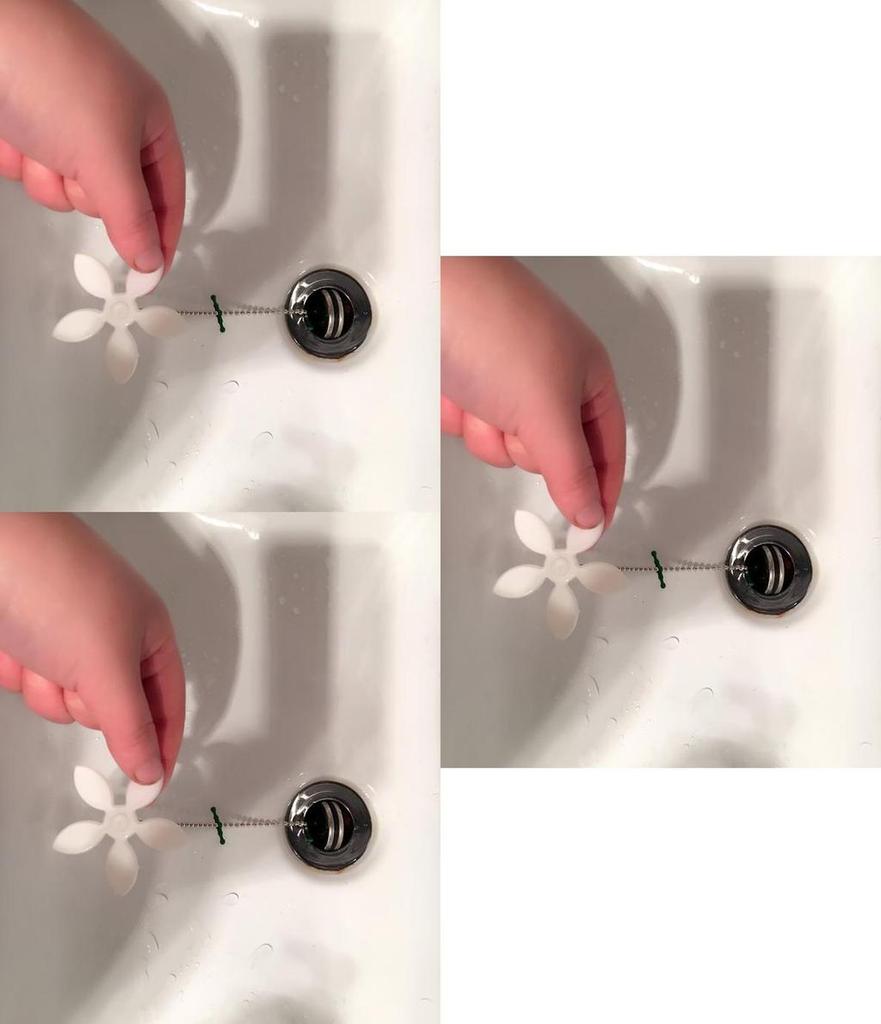 2 Stück lange Haarreinigerkette für Küchenspüle und Badabfluss mit modischem Design