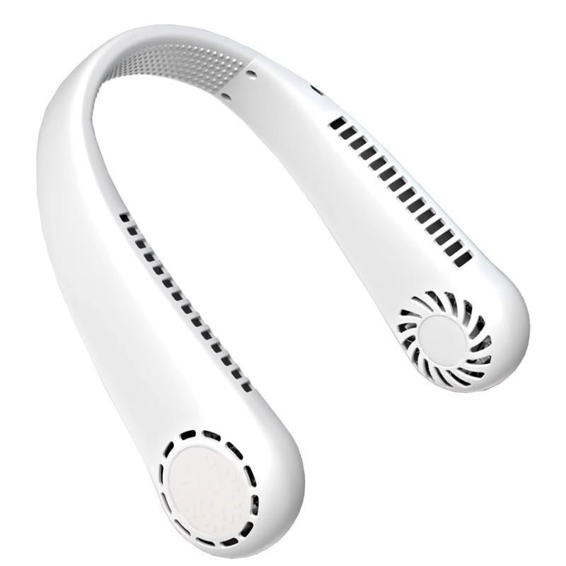 Portable Silent Neck Fan: Leafless, USB Rechargeable, Outdoor Wearable Cooler