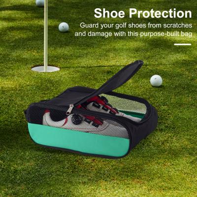 Golf Shoe Bag Zippered Outdoor Shoe Carrier Bags Travel Sports Shoe Carrier Tote