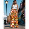 Women'S Floral Print Loose Straight Trousers, Casual Long Pants, Spring/Summer New Women'S Pants