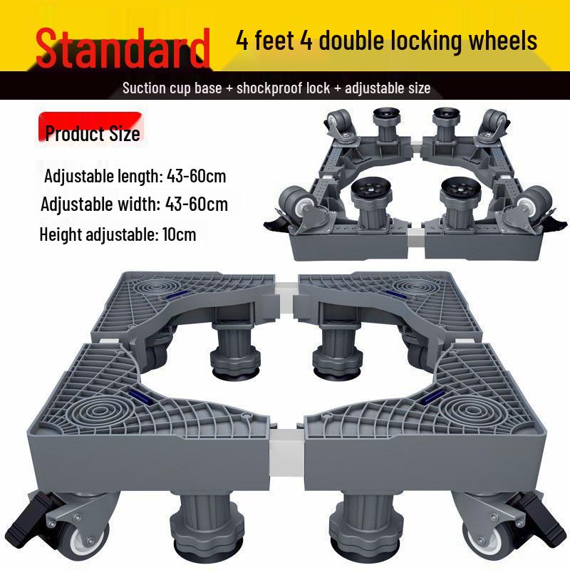 Adjustable Moisture-Proof Washing Machine Stand with Drum Impeller