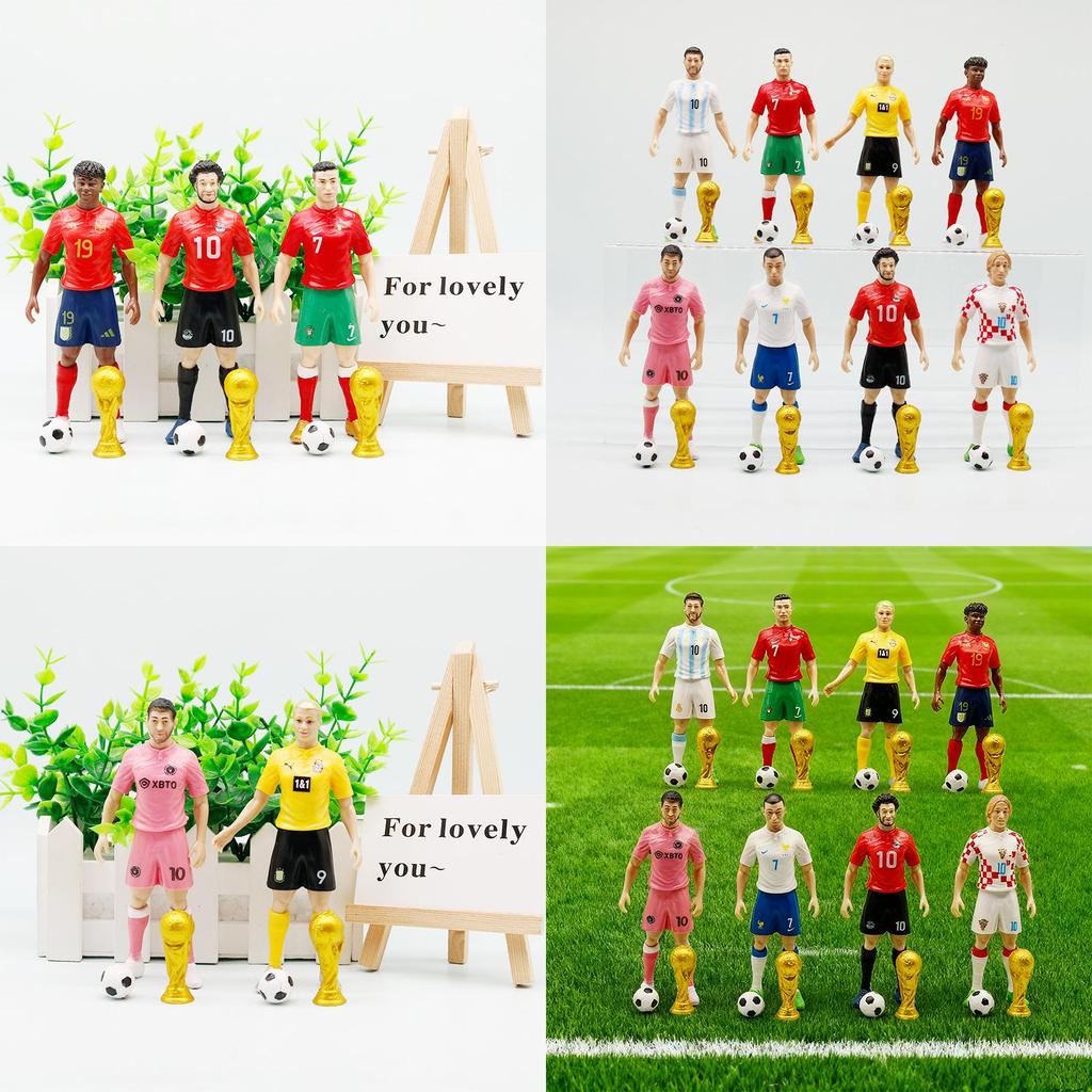 Soccer Fan Collectible Figures With Pvc Material For Desk Decor And Gift For Football Enthusiasts