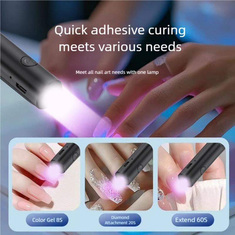 Handheld LED Nail Light Plastic Construction Single Touch Operation Efficient Drying Quick Drying