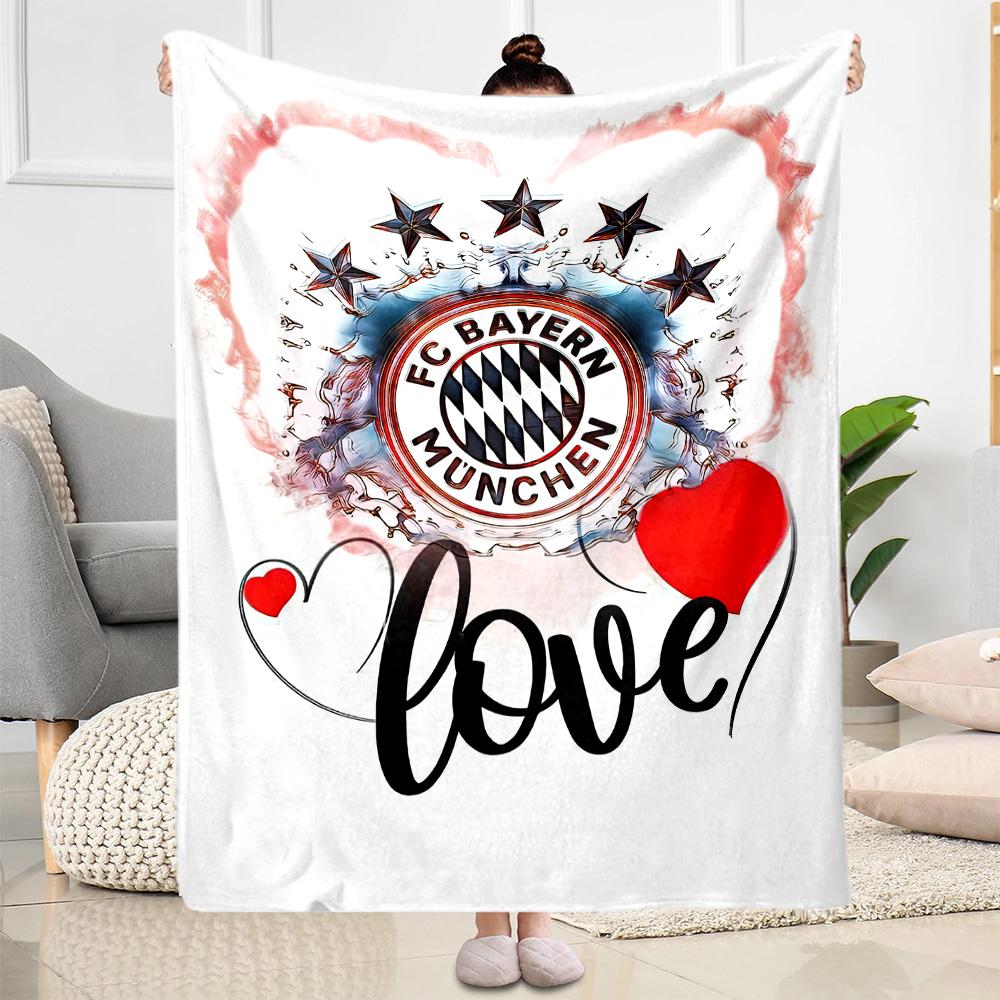 Bayern Munich Blanket Soft Warm Cozy Great for Bed Couch Office Chair for All Seasons Stylish Decor Best Holiday Gift for Friends Family
