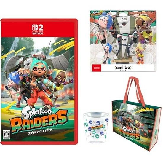 Splatoon Raiders - Switch 2 Amiibo Surimi Alliance Set Fuuka (Raiders) Utsuho Mantarou (Splatoon Series) Bonus Clear Tumbler Zippered Shopping Bag