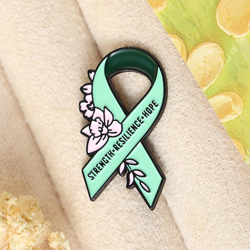International AIDS Awareness Brooch: Strength, Resilience, Hope Enamel Pin for Women