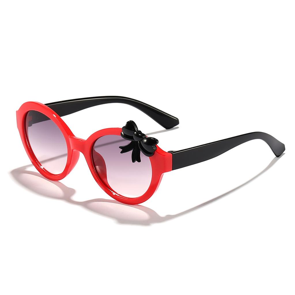2025 Outdoor Sunglasses Bow Candy Colored Sunglasses Cute Baby Trendy and Fashionable Round Frame