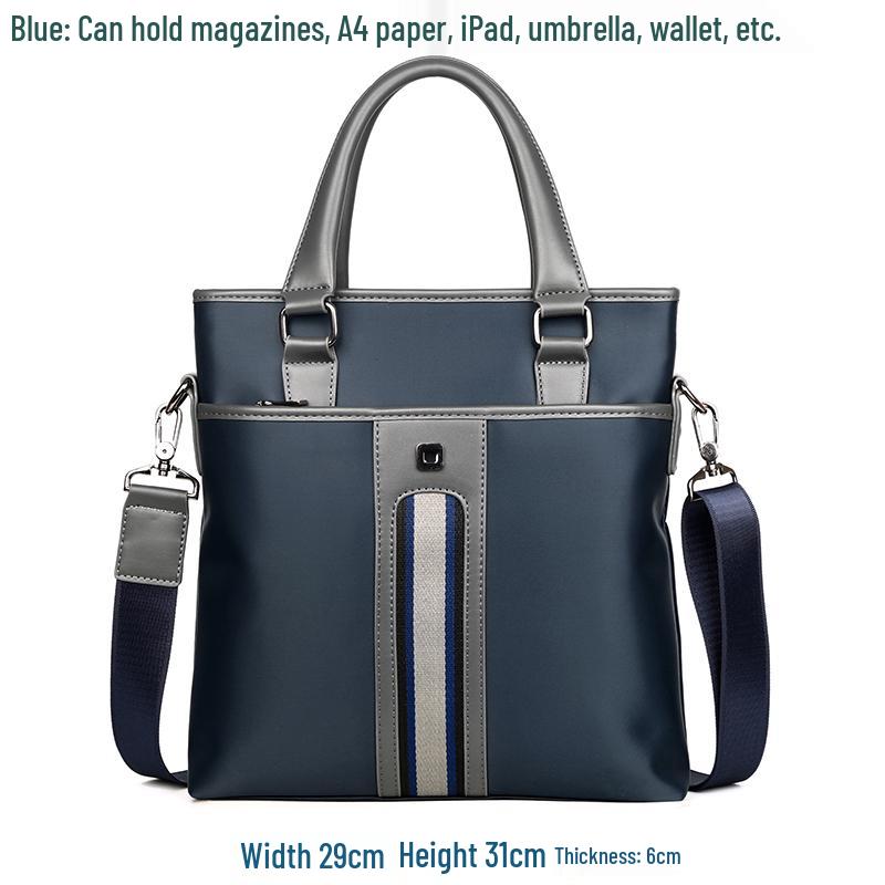 Men's Oxford Cloth Business Casual Crossbody Bag - Korean Style Canvas Briefcase and Shoulder Bag.