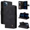 Applicable to iPhone17 leather case 16Pro Samsung S24 multi-card zipper wallet diagonal span leather case A05S matte solid color