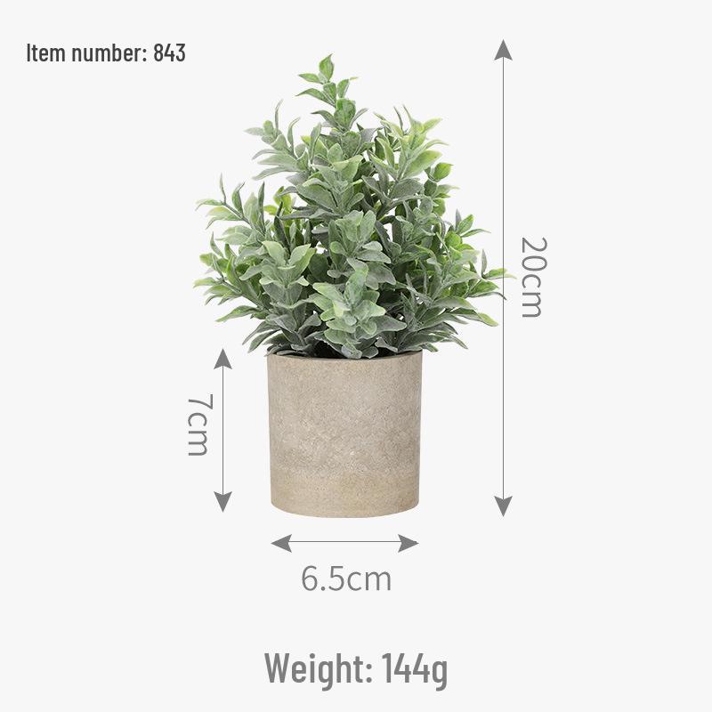 Artificial Bonsai Tree with Pot - Decorative Desktop Ornaments and Simulation Green Grass Ball for Office, Dining, or Cafe Decor.