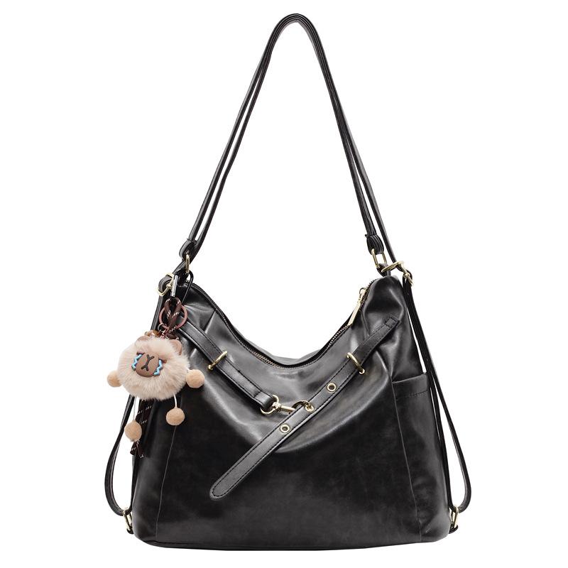 Retro tote bag women's new trendy fashion high-end shoulder bag large capacity commuter multi-purpose backpack