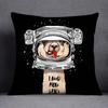 Astronaut Collection Pattern Decorative Pillowcase, Square Pillowcase, Home Office Decor