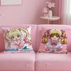 Mermaid Melody Pichi Pichi Pitch Pillow Case Anti-dustmite Pillowcase Invisible Zipper Silky Short Plush Sofa Cushion Cover