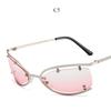 Women's sunglasses, punk style metal personality street photography, fashionable driving beach sunglasses