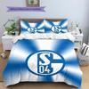 Biancheria da letto con motivo Schalke 04 Football Club Decorazione per la casa Regalo di compleanno (1 * copripiumino + 2 * federa, senza nucleo)