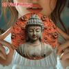 Metal Wall Art Buddha Lotus Plaque Home Office Garden Decor