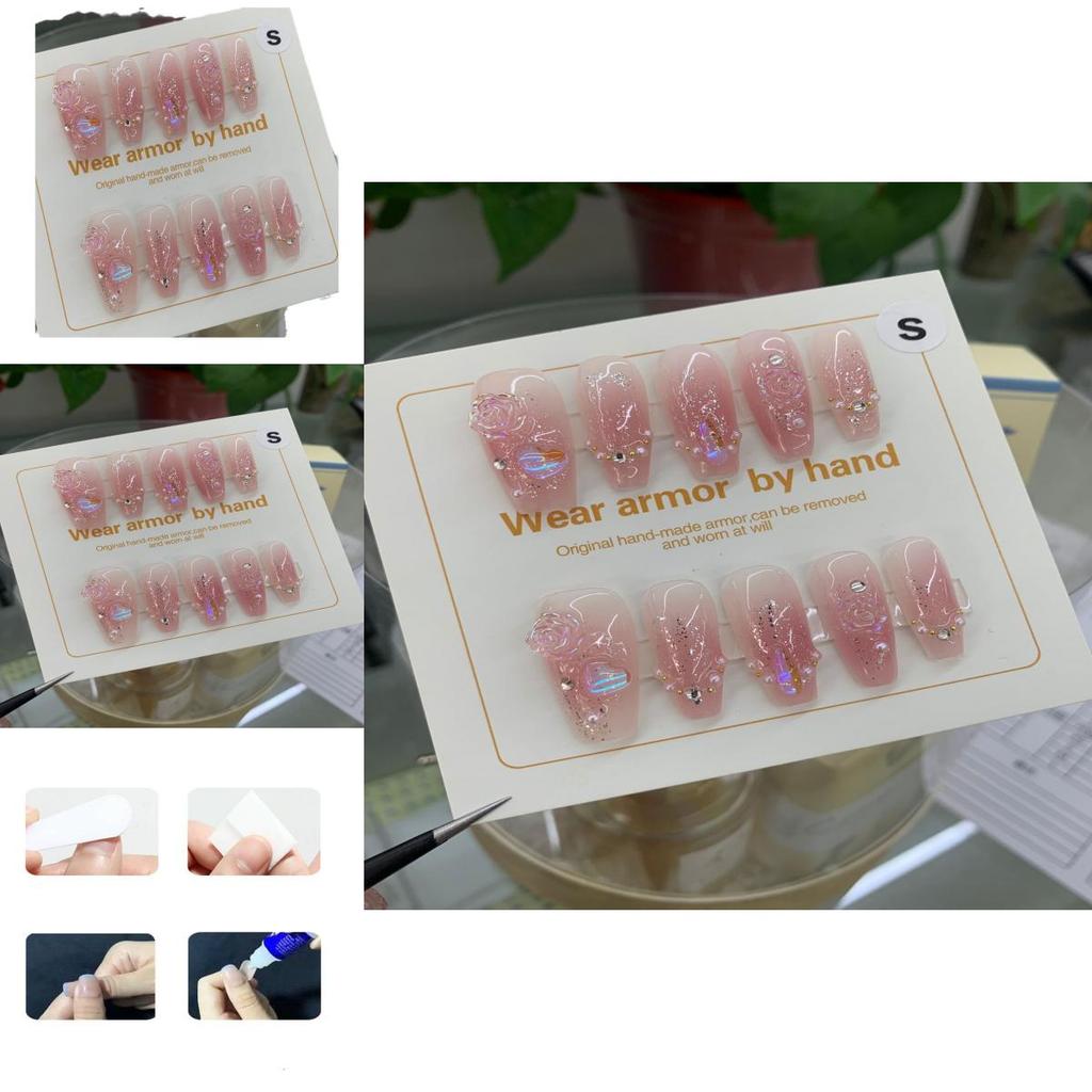Pure White Aurora Camellia Blush Ice Pearl High-end Sense Nail Art