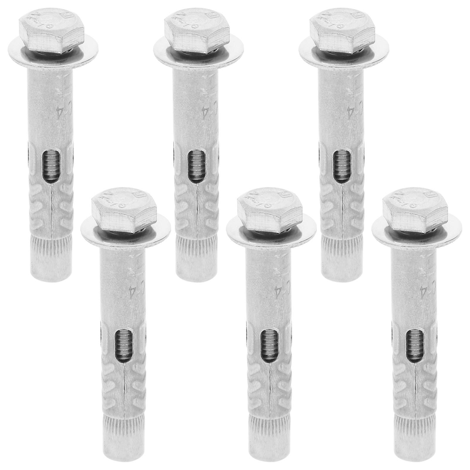 

6Pcs Expansion Screw Anchor Bolts Heavy Duty External Nut Design for Secure Fixing in Concrete Brick Walls M8x60 Expansion 6.3X1.7X1.7CM