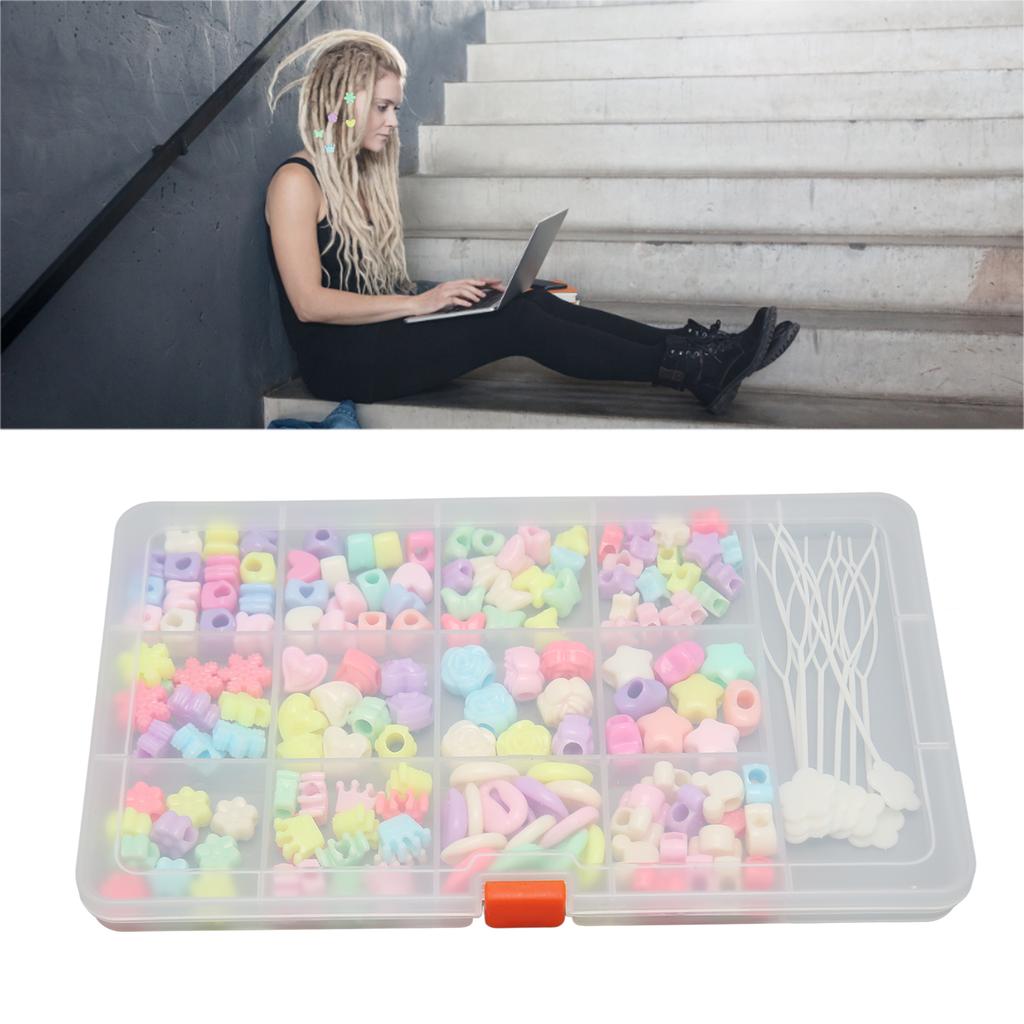 165pcs Dreadlocks Hair Jewelry Rings DIY Multi Shape Resin Colorful Reusable Cute Hair Braid Rings
