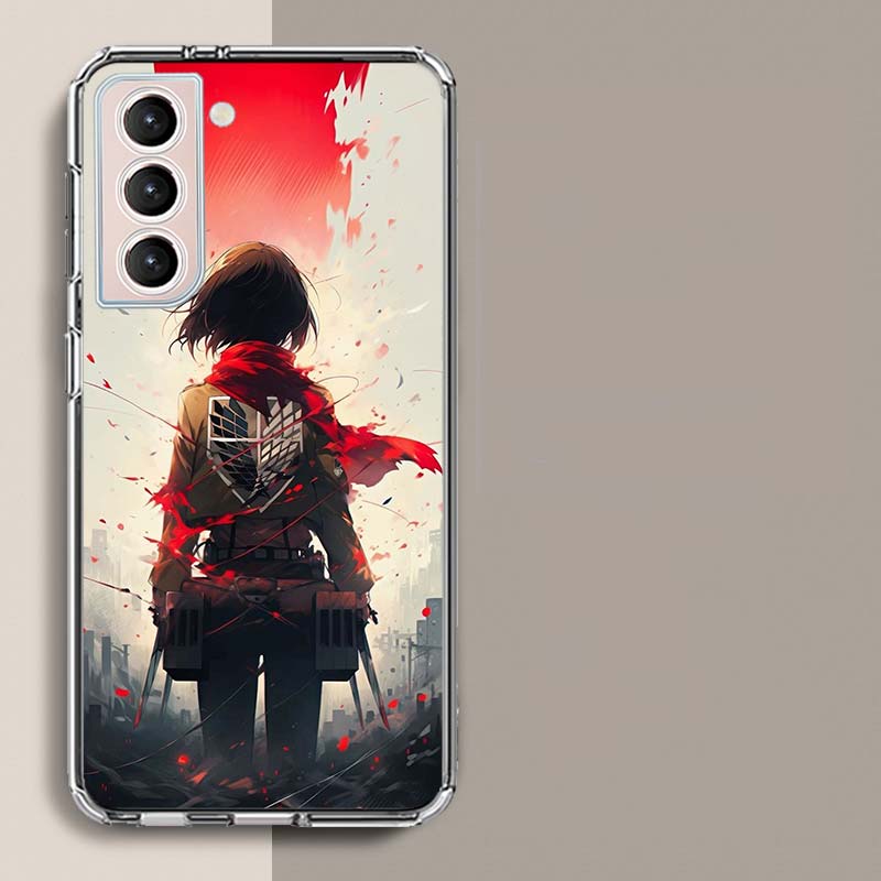 Character MIKASA Phone Case For Samsung Galaxy S25 Edge S24 S23 FE S21 S20 S10 Plus S22 S26 Ultra Cover Clear Cases TPU Capa She
