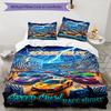 3PC Custom Name Crew Race Night" Bedding Set Duvet Cover Closure Includes 1 Duvet Cover & 2 Pillowcases for Bedroom