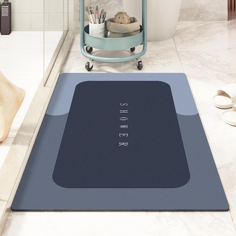 Absorbent Mat Toilet Door Non-slip Mat Quick Drying Soft Diatom Mud Toilet Bathroom Floor Mat Oval