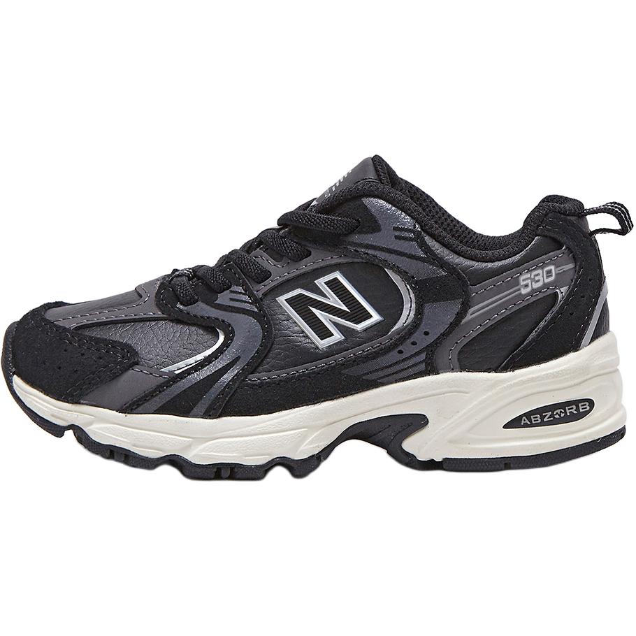 New Balance NB 530 Comfortable Versatile Shock Absorbing Durable Low Top Casual Shoes Kids Sneakers Black PZ530BMT