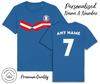 France Strip T-Shirt 2024 Personalised Name and No Adults Kids Baby,Football Euro
