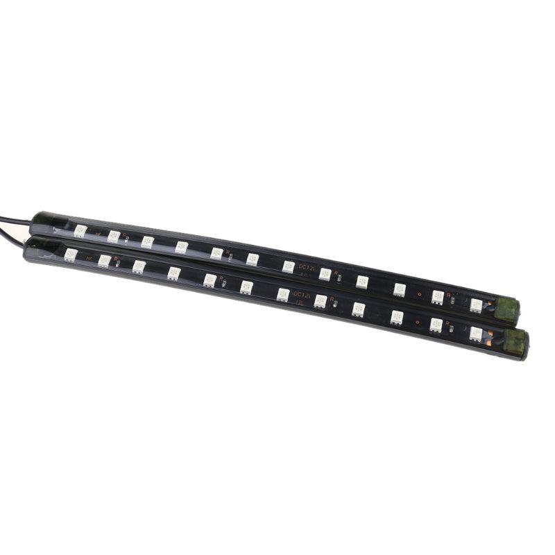New New White 2X12 LED Car Interior Footwell Floor Decor Atmosphere Light Neon Strip