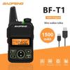 Baofeng Mini Walkie Talkie BF-T1 UHF 400-470MHz Draagbare 5W Tweerichtingsradio 1500mAh 20 Kanalen Zender-Ontvanger Walkie Talkie Voor Kinderen Cadeaus