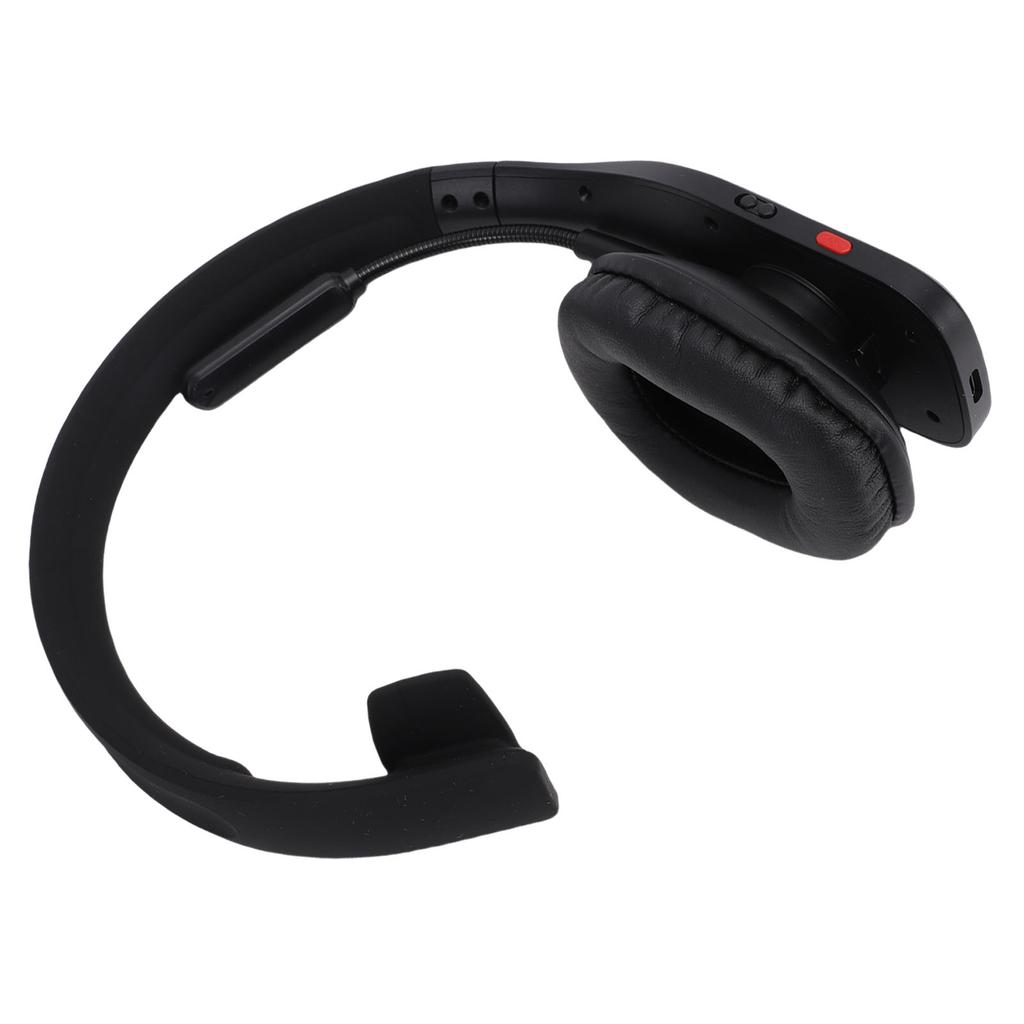 Trucker Bluetooth Headset with AI Noise Canceling Mic Mute Key Single Ear Wireless Headphones for Truck Driver Video