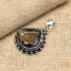 Smoky Topaz Gemstone Handmade 925 Solid Sterling Silver Jewelry Pendant For Wedding Gift