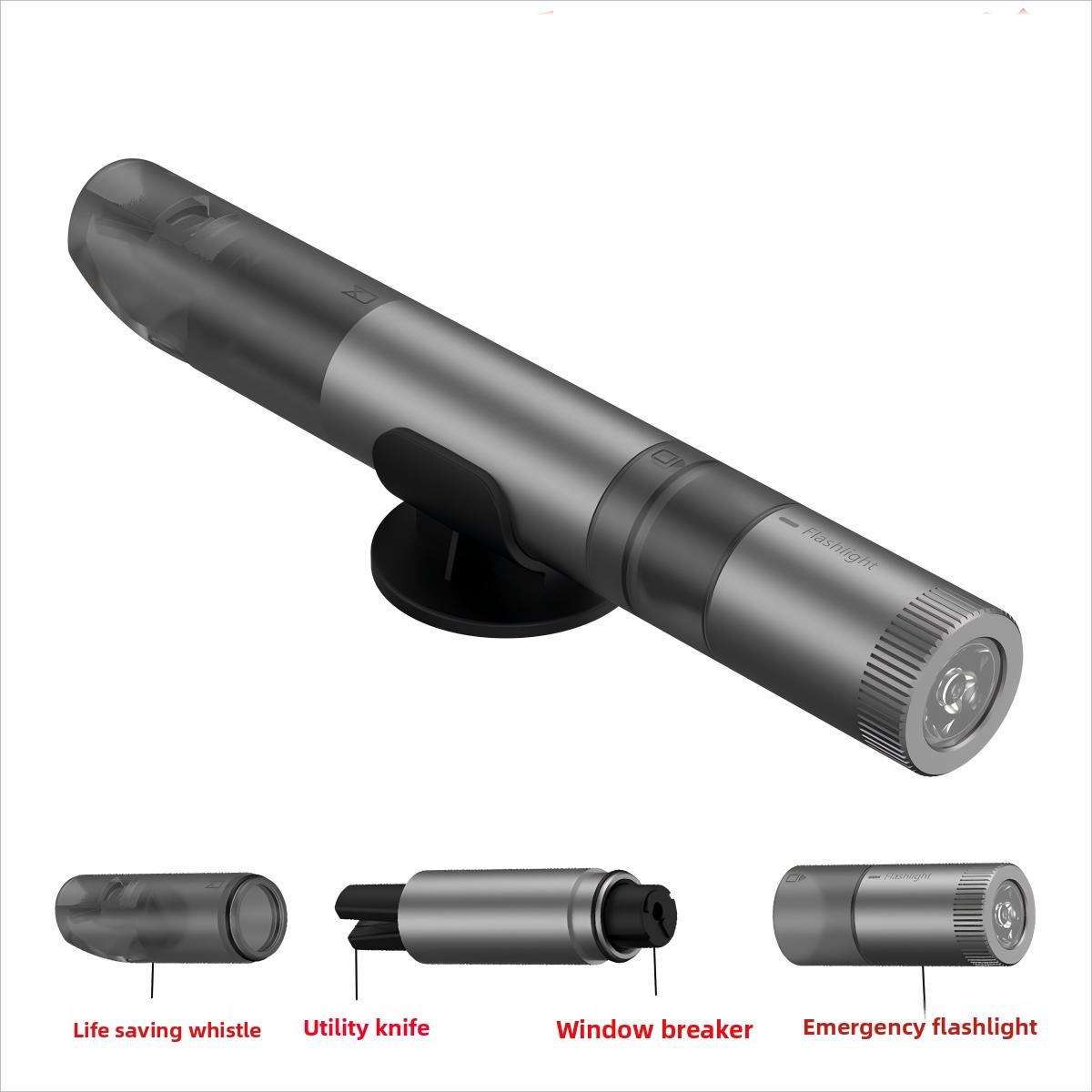 Car Metal Safety Hammer Car Window Breaker 4-in-1 Multifunctional Small Tool Emergency Seatbelt Cutter and Window Breaker GT642