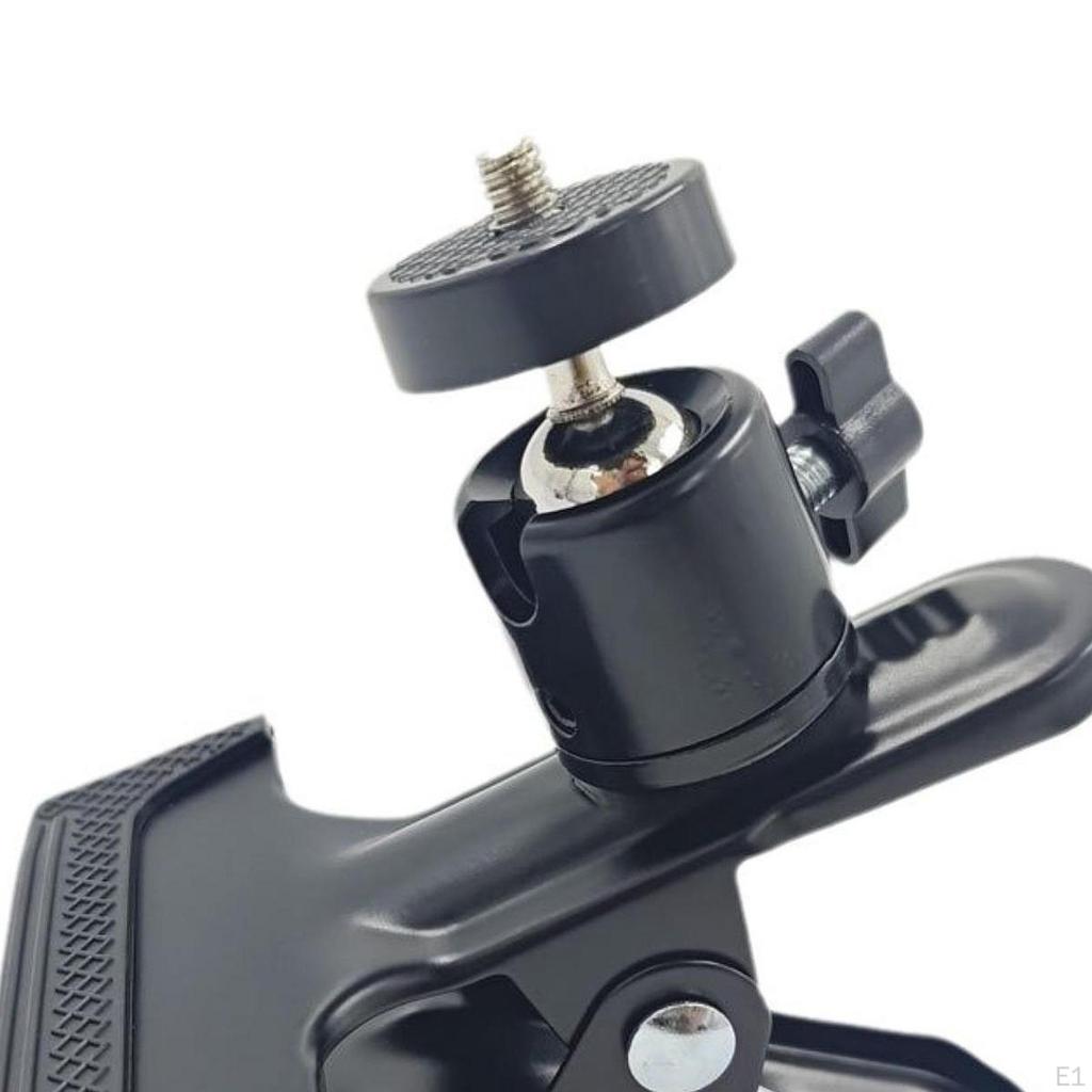 Tripod Clip Clamp Mount 1/4" Thread Adapter Portable Sturdy Nonslip Photography Accessories