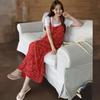 New Arrivals Open Run Women Floral Design BusTier Long Dress T shirT seT