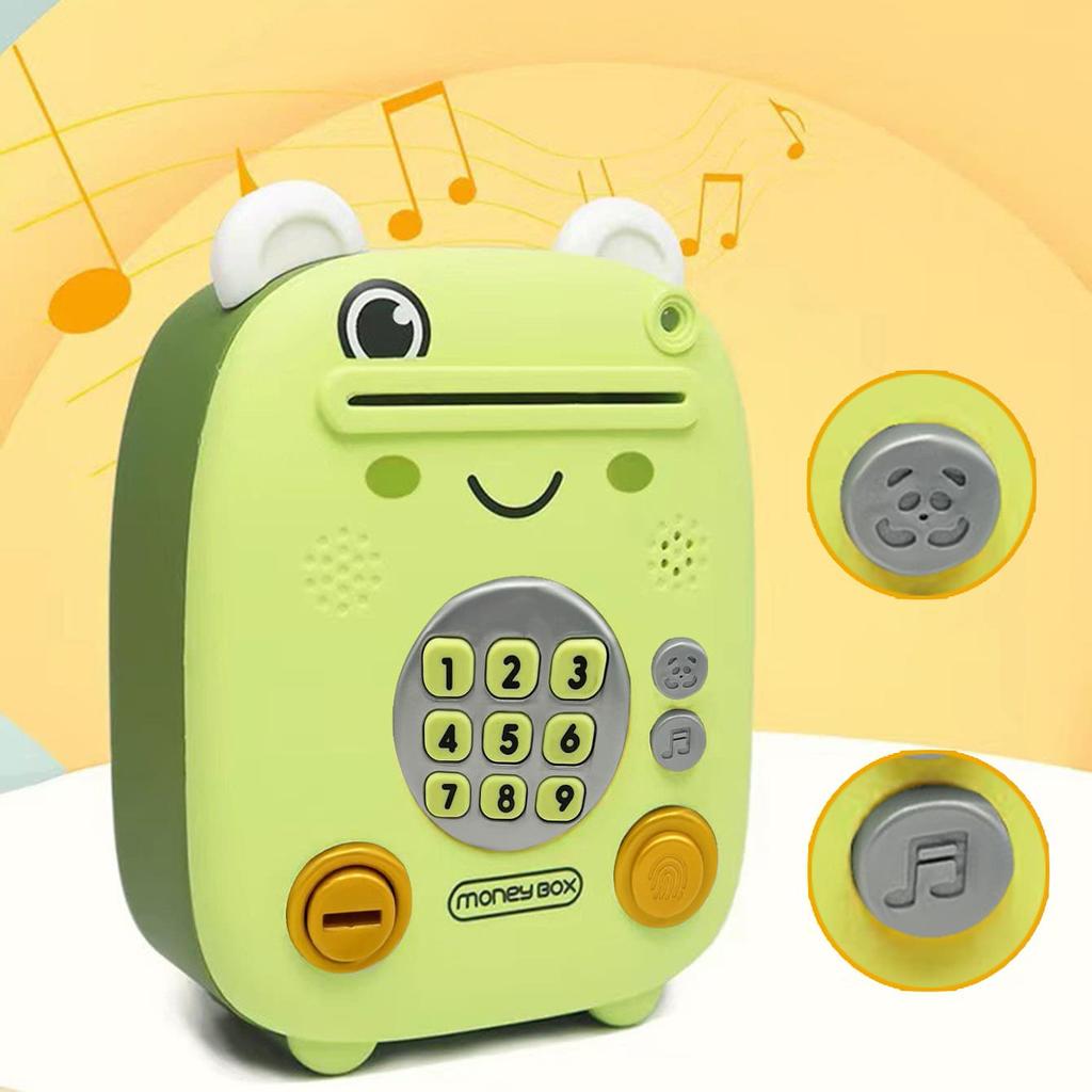 1pc Childrens Frog Bank Money Boxes Combination Lock Coin Saving Banknote Cash Frog Deposit Safe Box Storage Case Gift