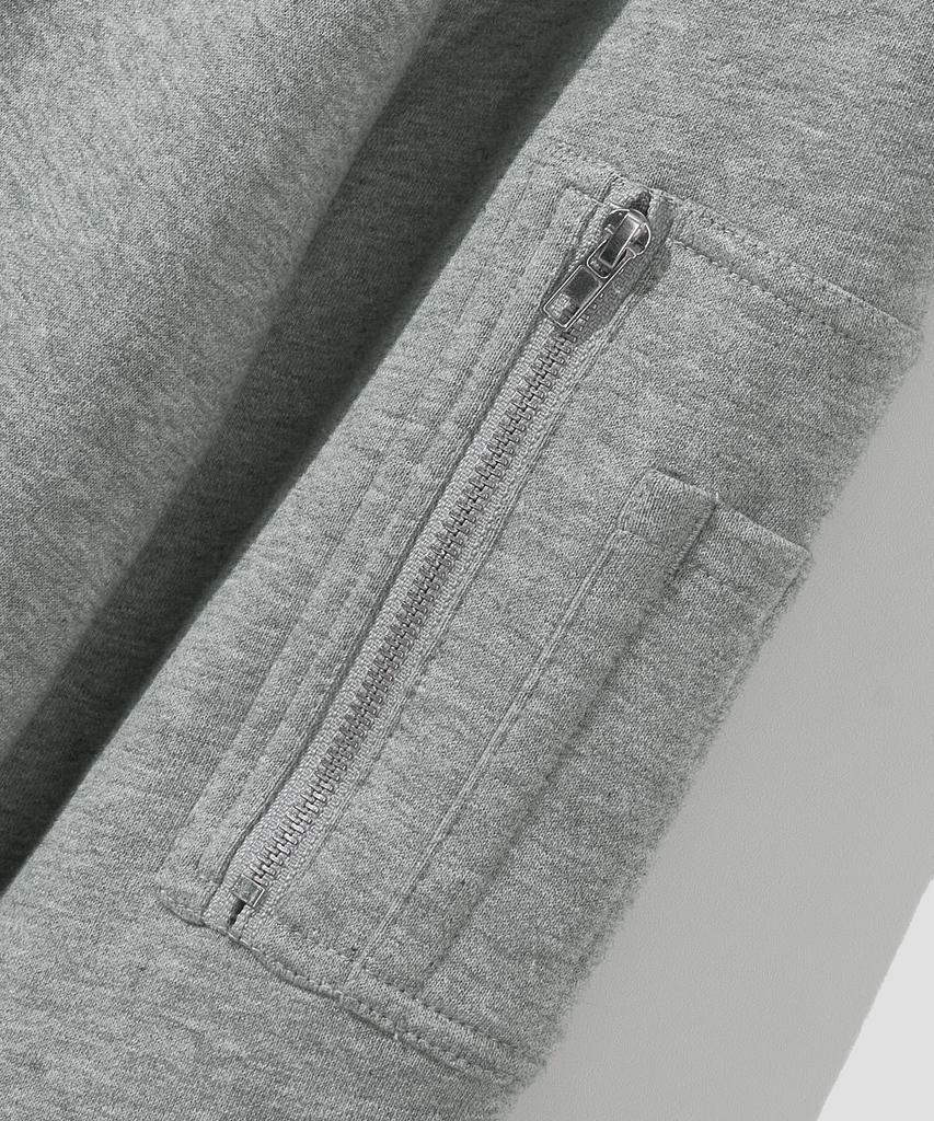 Agod Relax Sweat Bomber Jumper [Heather Grey]