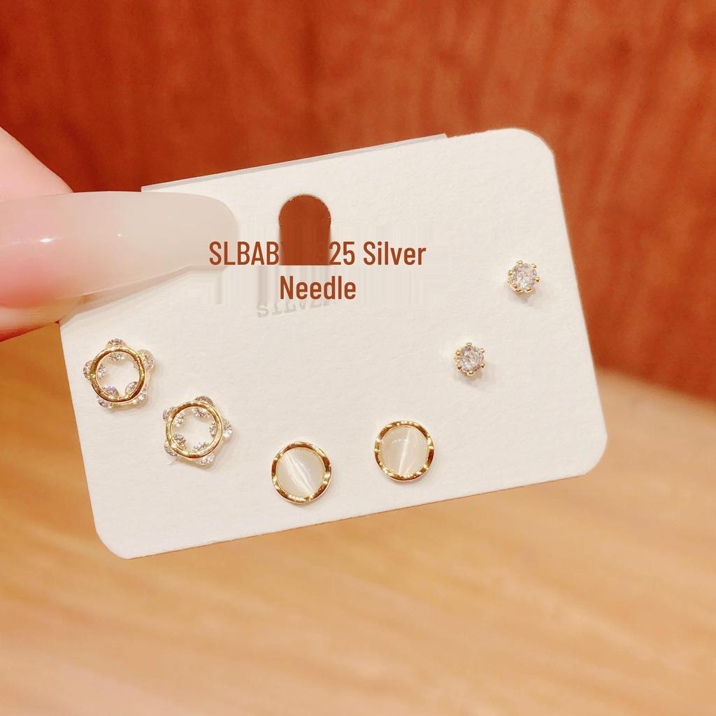 Environmentally Friendly Nickel-Free Gold Plated Women's Stud Earrings - High-End, Simple, Versatile Design