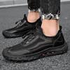Fashion Leather Fashion Outdoor Shoes Men New Hollow Out Mens Sneakers Classic Mens Slip on Shoes Casual Leather Shoes Men Driving Shoes
