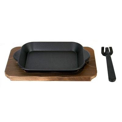 Vyrobeno v Japonsku, dřevěný stojan Nanbu Tekki a kompatibilní s troubou s plamenem 1 IH Pánev Gril ``Anything Grill'' (s rukojetí) kompatibilní/Otevřený